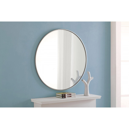 Elegant Wall Mirror - Silver, L 36" (MR4043S)