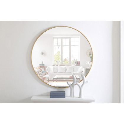 Elegant Wall Mirror - Brass, L 42" (MR4045BR)