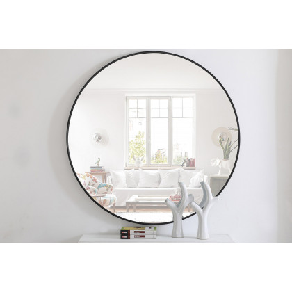 Elegant Wall Mirror - Black, L 48" (MR4047BK)