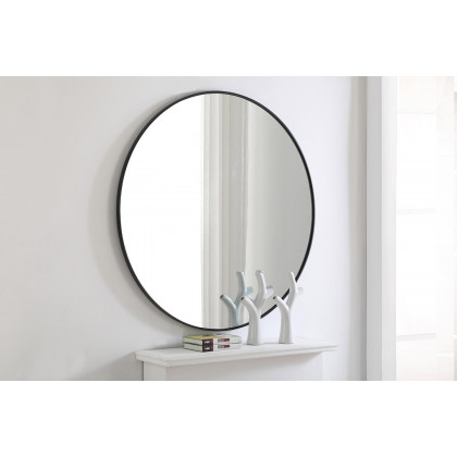 Elegant Wall Mirror - Black, L 48" (MR4047BK)