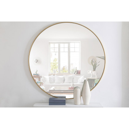 Elegant Wall Mirror - Brass, L 48" (MR4048BR)