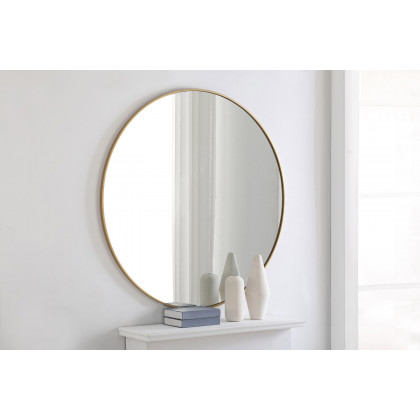 Elegant Wall Mirror - Brass, L 48" (MR4048BR)