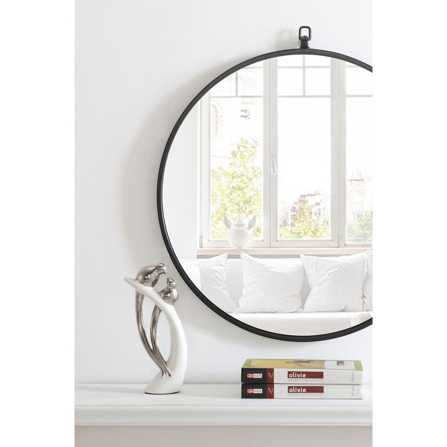 Elegant Wall Mirror - Black, L 24" (MR4051BK)