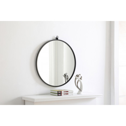 Elegant Wall Mirror - Black, L 24" (MR4051BK)