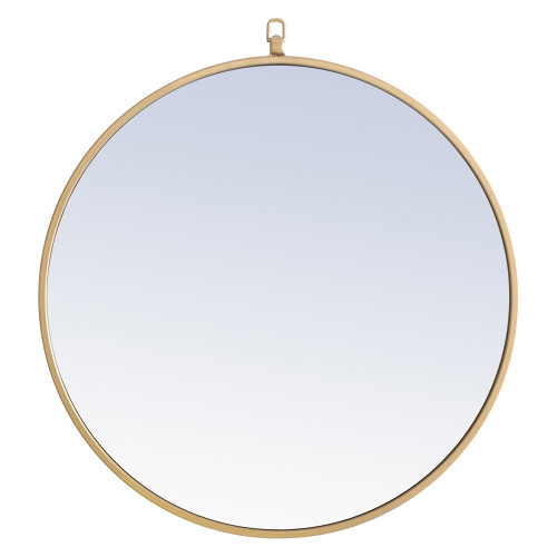 Elegant Wall Mirror - Brass, L 24" (MR4052BR)