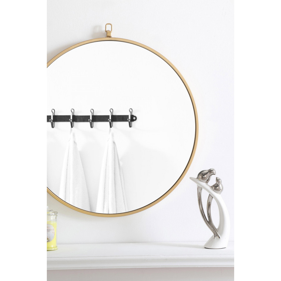 Elegant Wall Mirror - Brass, L 24" (MR4052BR)