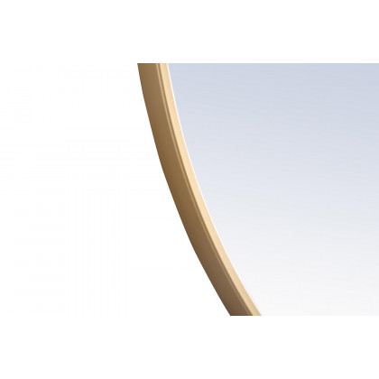 Elegant Wall Mirror - Brass, L 24" (MR4052BR)