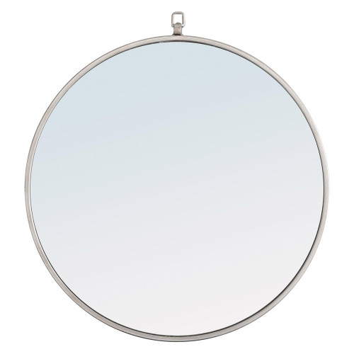 Elegant Wall Mirror - Silver, L 24" (MR4053S)