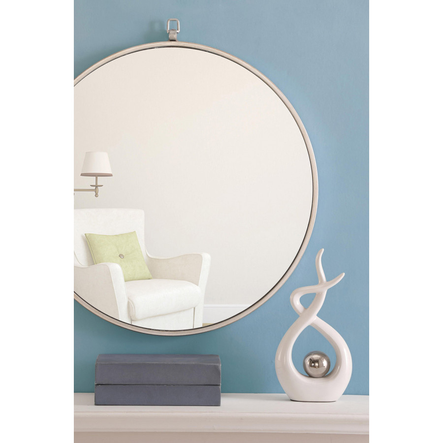 Elegant Wall Mirror - Silver, L 24" (MR4053S)