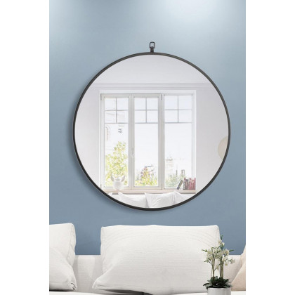 Elegant Wall Mirror - Black, L 28" (MR4054BK)
