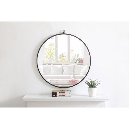 Elegant Wall Mirror - Black, L 28" (MR4054BK)