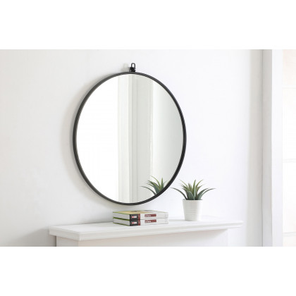 Elegant Wall Mirror - Black, L 28" (MR4054BK)