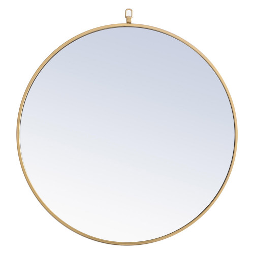 Elegant Wall Mirror - Brass, L 28" (MR4055BR)