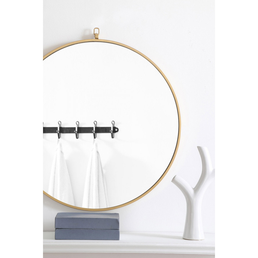 Elegant Wall Mirror - Brass, L 28" (MR4055BR)