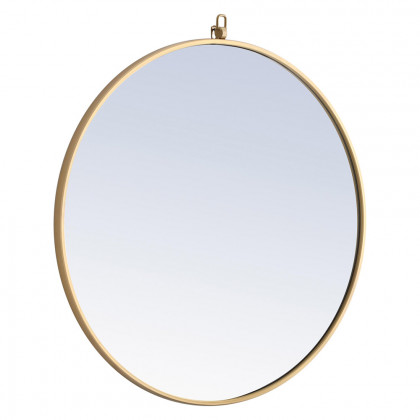 Elegant Wall Mirror - Brass, L 28" (MR4055BR)