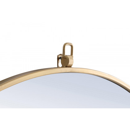 Elegant Wall Mirror - Brass, L 28" (MR4055BR)