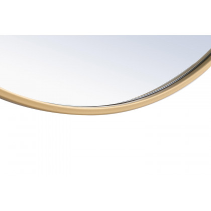 Elegant Wall Mirror - Brass, L 28" (MR4055BR)