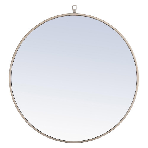 Elegant Wall Mirror - Silver, L 28" (MR4056S)