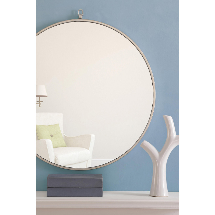 Elegant Wall Mirror - Silver, L 28" (MR4056S)