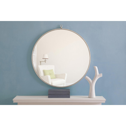 Elegant Wall Mirror - Silver, L 28" (MR4056S)
