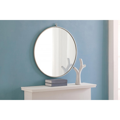 Elegant Wall Mirror - Silver, L 28" (MR4056S)