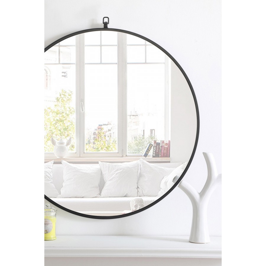 Elegant Wall Mirror - Black, L 32" (MR4057BK)