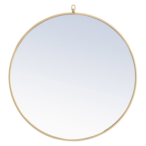 Elegant Wall Mirror - Brass, L 32" (MR4058BR)