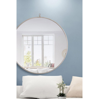 Elegant Wall Mirror - Silver, L 32" (MR4059S)