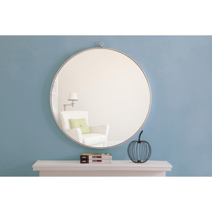 Elegant Wall Mirror - Silver, L 32" (MR4059S)