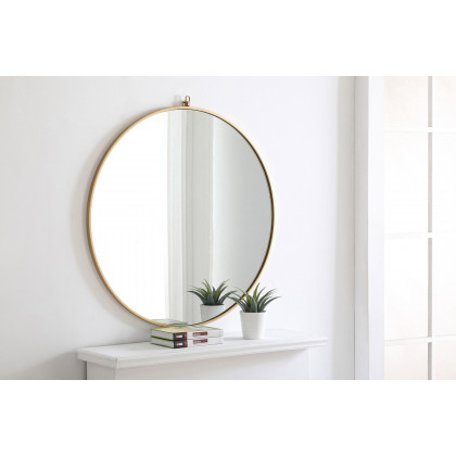 Elegant Wall Mirror - Brass, L 36" (MR4062BR)