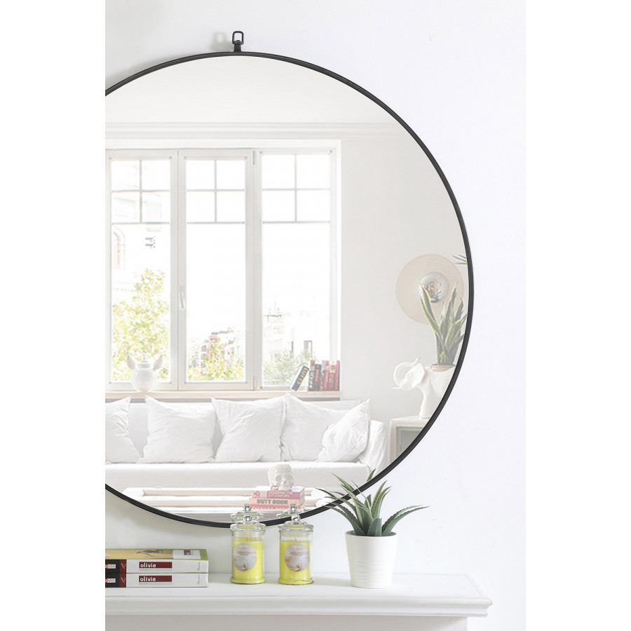 Elegant Wall Mirror - Black, L 42" (MR4064BK)