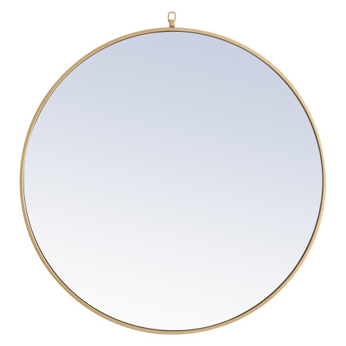 Elegant Wall Mirror - Brass, L 42" (MR4065BR)