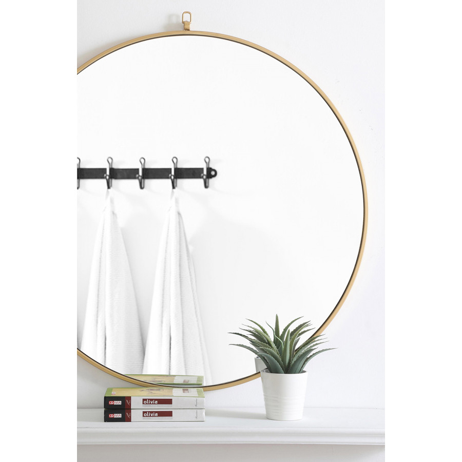 Elegant Wall Mirror - Brass, L 42" (MR4065BR)