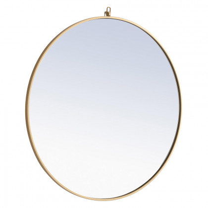 Elegant Wall Mirror - Brass, L 42" (MR4065BR)