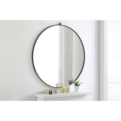 Elegant Wall Mirror - Black, L 48" (MR4067BK)