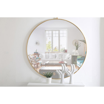 Elegant Wall Mirror - Brass, L 48" (MR4068BR)
