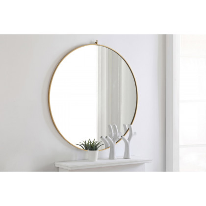 Elegant Wall Mirror - Brass, L 48" (MR4068BR)