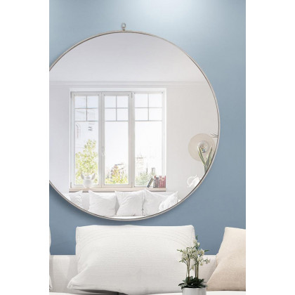 Elegant Wall Mirror - Silver, L 48" (MR4069S)