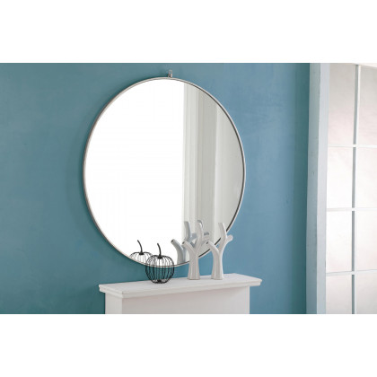 Elegant Wall Mirror - Silver, L 48" (MR4069S)