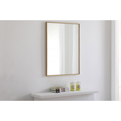 Elegant Wall Mirror - Brass, L 32" (MR4072BR)