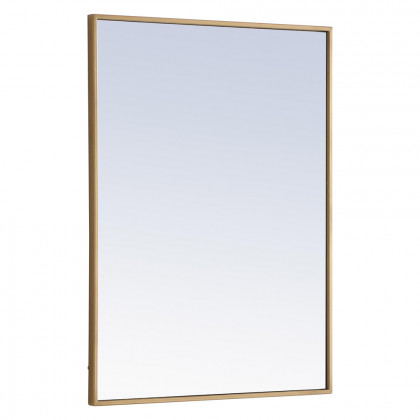 Elegant Wall Mirror - Brass, L 32" (MR4072BR)