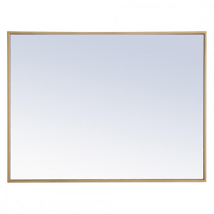 Elegant Wall Mirror - Brass, L 32" (MR4072BR)