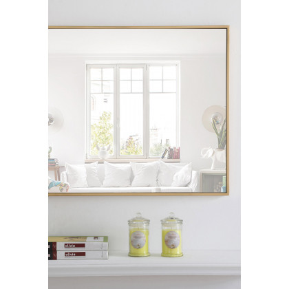 Elegant Wall Mirror - Brass, L 32" (MR4072BR)