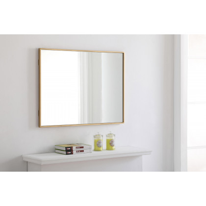 Elegant Wall Mirror - Brass, L 32" (MR4072BR)
