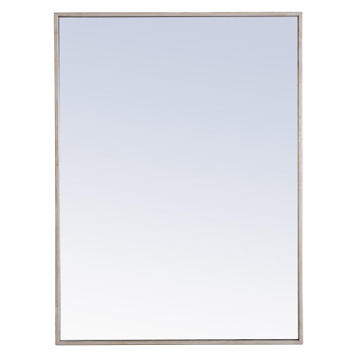 Elegant Wall Mirror - Silver, L 32" (MR4073S)