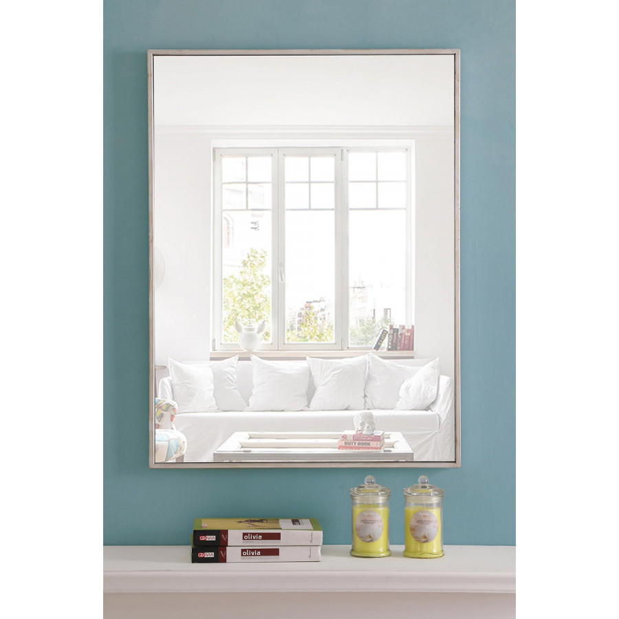 Elegant Wall Mirror - Silver, L 32" (MR4073S)