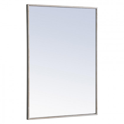 Elegant Wall Mirror - Silver, L 32" (MR4073S)