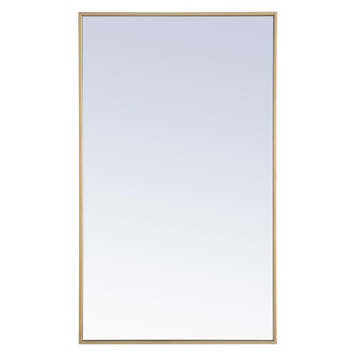 Elegant Wall Mirror - Brass, L 40" (MR4075BR)