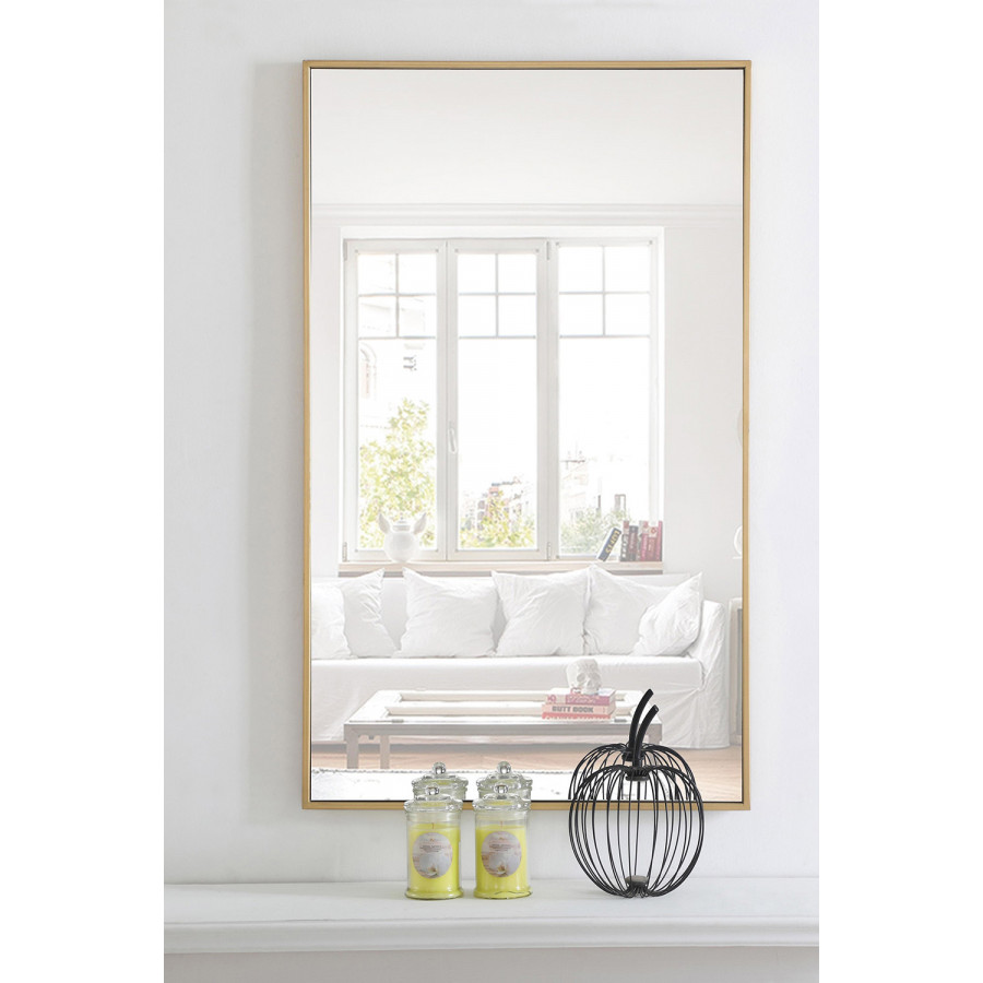 Elegant Wall Mirror - Brass, L 40" (MR4075BR)
