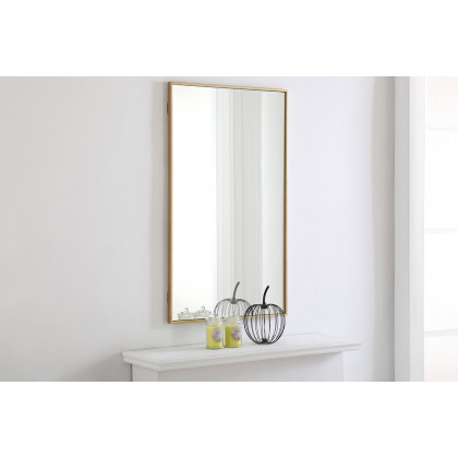 Elegant Wall Mirror - Brass, L 40" (MR4075BR)